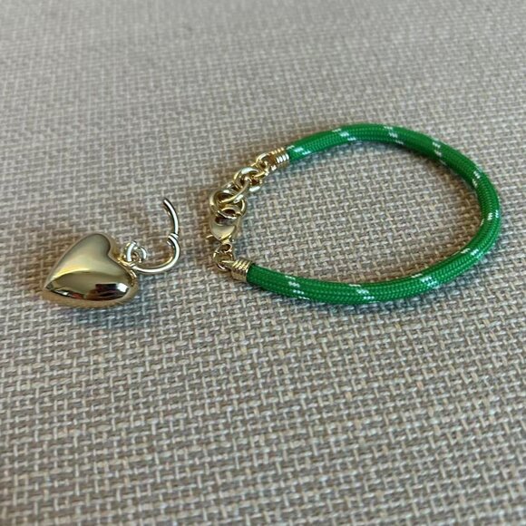 Roxanne Assoulin Happy Cord Bracelet with Gold Heart Charm - Picture 4 of 8